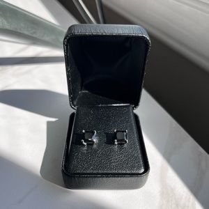 Mens black earrings